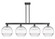 Arcadia Four Light Island Pendant in Matte Black (405|716-4I-BK-G556-12CL)