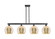 Arcadia Four Light Island Pendant in Matte Black (405|716-4I-BK-G128-10)