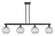Arcadia Four Light Island Pendant in Matte Black (405|716-4I-BK-G122C-8CL)