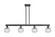 Arcadia Four Light Island Pendant in Matte Black (405|716-4I-BK-G122C-6CL)