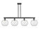 Arcadia Four Light Island Pendant in Matte Black (405|716-4I-BK-G122-10RW)