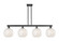 Arcadia Four Light Island Pendant in Matte Black (405|716-4I-BK-G1216-10WM)