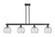 Arcadia Four Light Island Pendant in Matte Black (405|716-4I-BK-G1213-8CL)