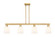 Arcadia Four Light Island Pendant in Brushed Brass (405|716-4I-BB-G558-6GWH)