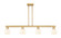 Arcadia Four Light Island Pendant in Brushed Brass (405|716-4I-BB-G1217-6WV)