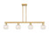 Arcadia Four Light Island Pendant in Brushed Brass (405|716-4I-BB-G1216-6WM)