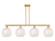 Arcadia Four Light Island Pendant in Brushed Brass (405|716-4I-BB-G1216-10WM)