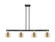 Arcadia Four Light Island Pendant in Black Antique Brass (405|716-4I-BAB-G128-6)