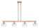 Arcadia Four Light Island Pendant in Antique Copper (405|716-4I-AC-G92)