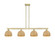 Arcadia Four Light Island Pendant in Antique Brass (405|716-4I-AB-RBD-8-NAT)