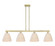 Arcadia Four Light Island Pendant in Antique Brass (405|716-4I-AB-NBD-9-NAT)