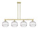 Arcadia Four Light Island Pendant in Antique Brass (405|716-4I-AB-G556-10CL)