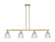 Arcadia Four Light Island Pendant in Antique Brass (405|716-4I-AB-G382)