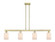 Arcadia Four Light Island Pendant in Antique Brass (405|716-4I-AB-G341)