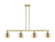 Arcadia Four Light Island Pendant in Antique Brass (405|716-4I-AB-G128-6)