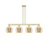 Arcadia Four Light Island Pendant in Antique Brass (405|716-4I-AB-G128-10)