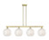 Arcadia Four Light Island Pendant in Antique Brass (405|716-4I-AB-G1216-10WM)