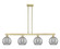 Arcadia Four Light Island Pendant in Antique Brass (405|716-4I-AB-G1213-8SM)