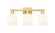 Arcadia Three Light Bath Vanity in Satin Gold (405|716-3W-SG-G558-6GWH)