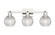 Arcadia Three Light Bath Vanity in Polished Nickel (405|716-3W-PN-G122C-6CL)