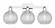 Arcadia Three Light Bath Vanity in Polished Chrome (405|716-3W-PC-G122C-8CL)