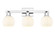 Arcadia Three Light Bath Vanity in Polished Chrome (405|716-3W-PC-G1217-6WV)