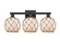 Arcadia Three Light Bath Vanity in Matte Black (405|716-3W-BK-G121-8RB)