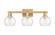 Arcadia Three Light Bath Vanity in Brushed Brass (405|716-3W-BB-G122-6)