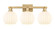 Arcadia Three Light Bath Vanity in Brushed Brass (405|716-3W-BB-G1217-8WV)