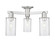 Arcadia Three Light Semi-Flush Mount in Brushed Satin Nickel (405|716-3F-SN-G802)