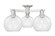 Arcadia Three Light Semi-Flush Mount in Brushed Satin Nickel (405|716-3F-SN-G122-8)