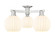 Arcadia Three Light Semi-Flush Mount in Brushed Satin Nickel (405|716-3F-SN-G1217-8WV)