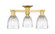 Arcadia Three Light Semi-Flush Mount in Satin Gold (405|716-3F-SG-G442)