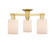 Arcadia Three Light Semi-Flush Mount in Satin Gold (405|716-3F-SG-G341)
