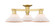 Arcadia Three Light Semi-Flush Mount in Satin Gold (405|716-3F-SG-G131)