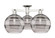 Arcadia Three Light Semi-Flush Mount in Polished Nickel (405|716-3F-PN-G556-10SM)