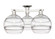 Arcadia Three Light Semi-Flush Mount in Polished Nickel (405|716-3F-PN-G556-10CL)
