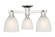 Arcadia Three Light Semi-Flush Mount in Polished Nickel (405|716-3F-PN-G381)