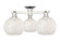Arcadia Three Light Semi-Flush Mount in Polished Nickel (405|716-3F-PN-G1216-8WM)