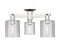 Arcadia Three Light Semi-Flush Mount in Polished Nickel (405|716-3F-PN-G112)