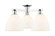 Arcadia Three Light Semi-Flush Mount in Polished Chrome (405|716-3F-PC-GBD-91)