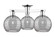 Arcadia Three Light Semi-Flush Mount in Polished Chrome (405|716-3F-PC-G1213-8SM)