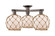 Arcadia Three Light Semi-Flush Mount in Oil Rubbed Bronze (405|716-3F-OB-G121-8RB)