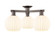 Arcadia Three Light Semi-Flush Mount in Oil Rubbed Bronze (405|716-3F-OB-G1217-8WV)