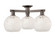 Arcadia Three Light Semi-Flush Mount in Oil Rubbed Bronze (405|716-3F-OB-G1216-8WM)