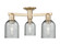 Arcadia Three Light Semi-Flush Mount in Champagne Bronze (405|716-3F-CB-G257)
