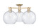 Arcadia Three Light Semi-Flush Mount in Champagne Bronze (405|716-3F-CB-G124-10)