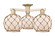 Arcadia Three Light Semi-Flush Mount in Champagne Bronze (405|716-3F-CB-G121-8RB)