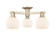 Arcadia Three Light Semi-Flush Mount in Champagne Bronze (405|716-3F-CB-G121-6)