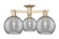 Arcadia Three Light Semi-Flush Mount in Champagne Bronze (405|716-3F-CB-G1213-8SM)